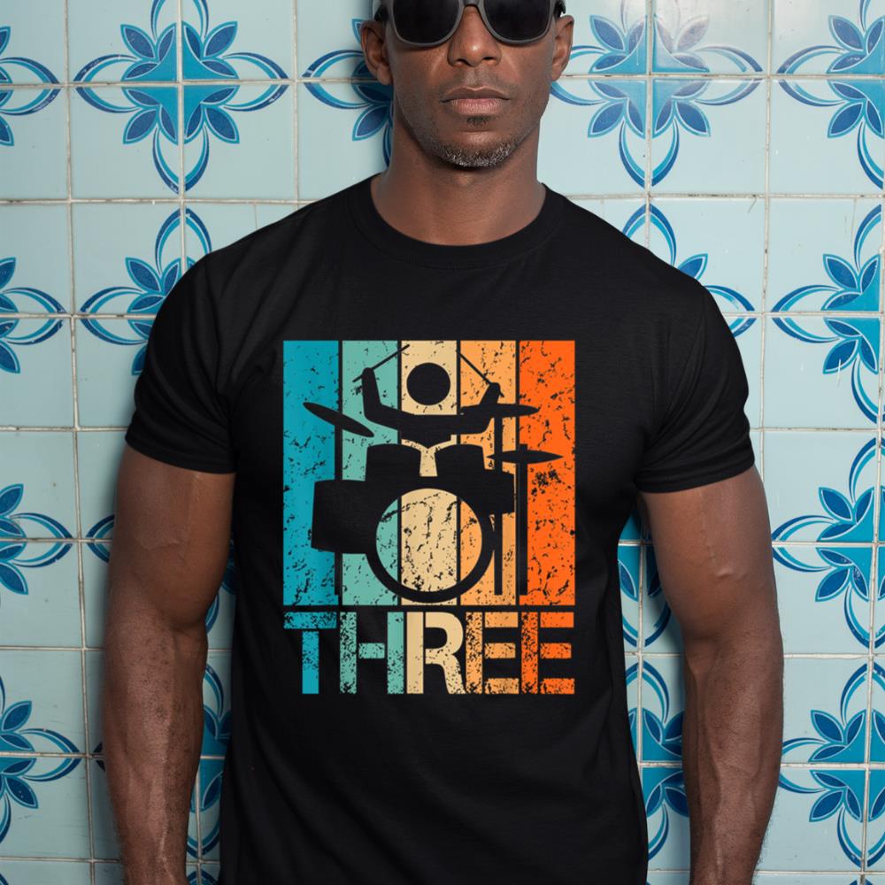 3rd Drums Birthday 3 Year Old 3yr Boys Girl Birthday Drummer T-Shirt