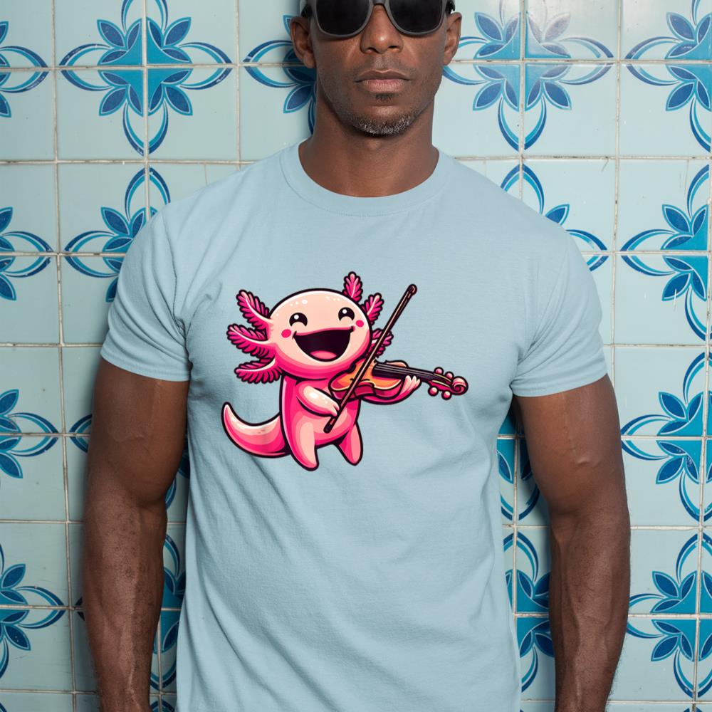 Axolotl Playing Violin Axolotls Musician Music T-Shirt