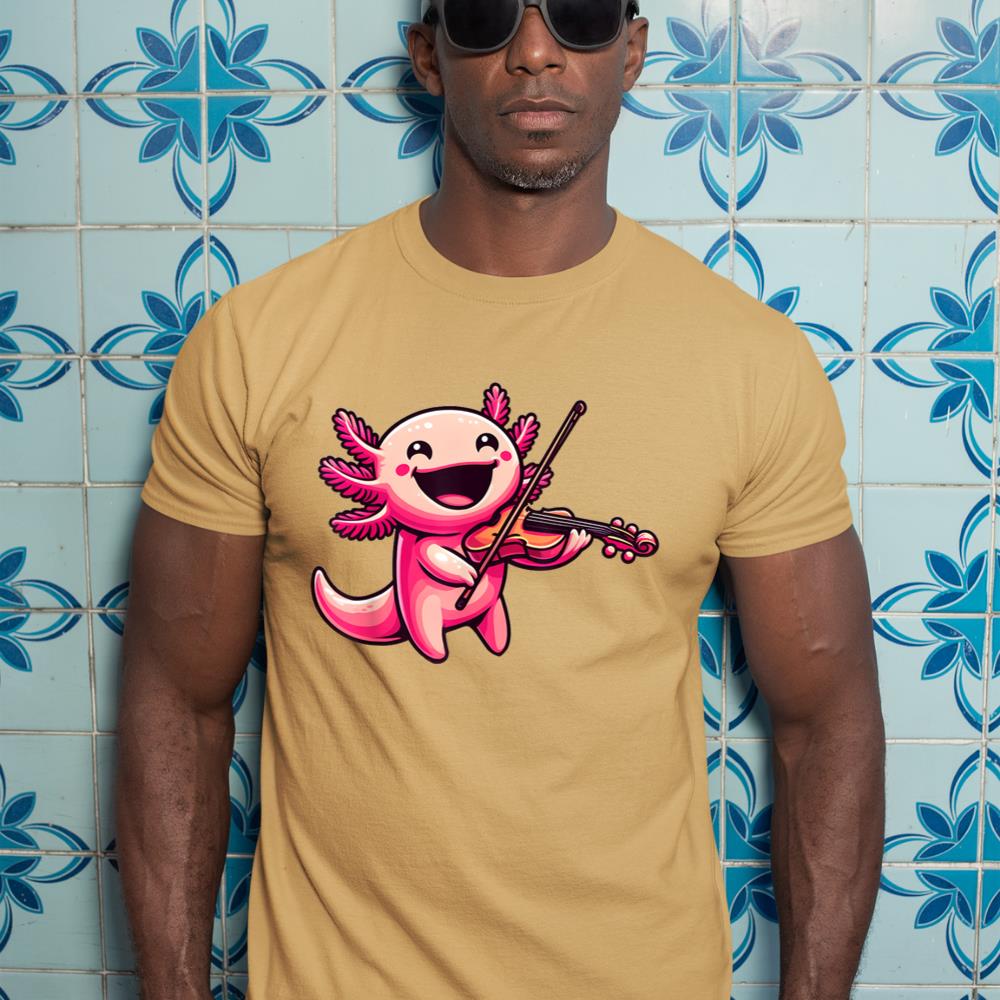 Axolotl Playing Violin Axolotls Musician Music T-Shirt