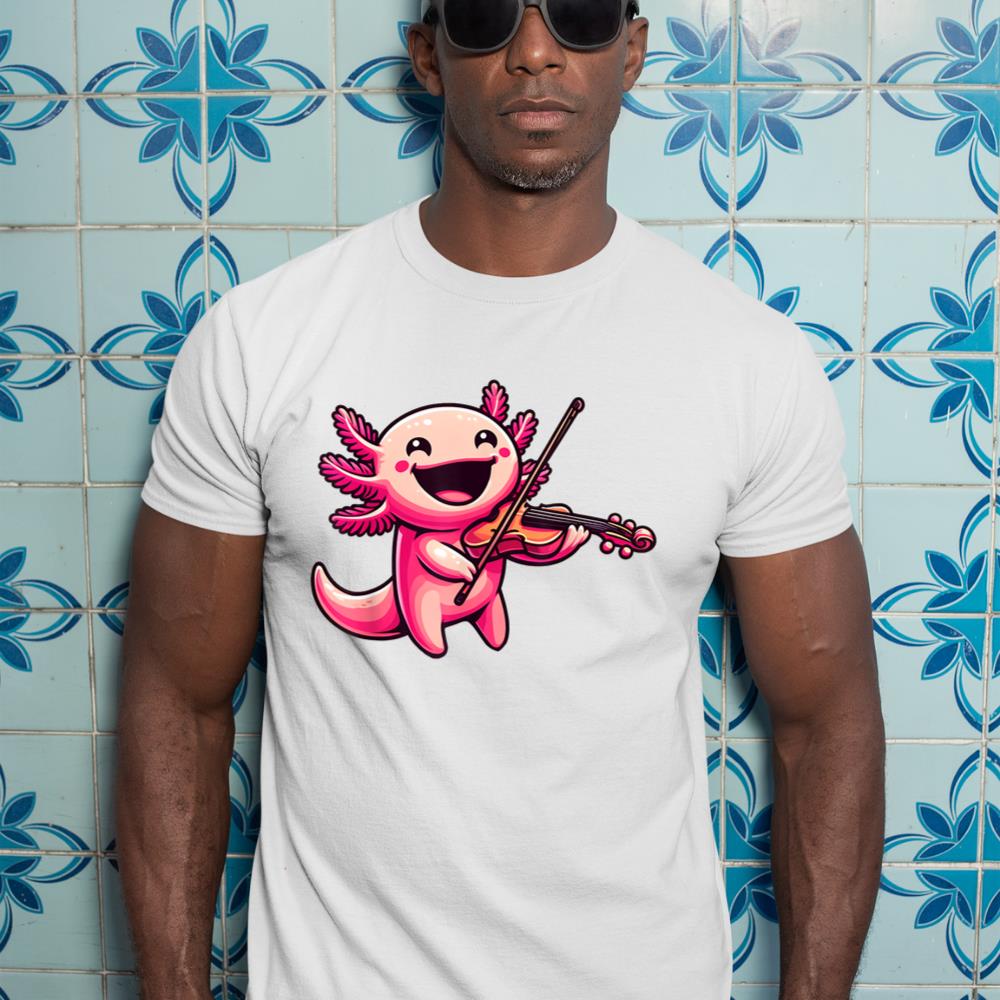 Axolotl Playing Violin Axolotls Musician Music T-Shirt