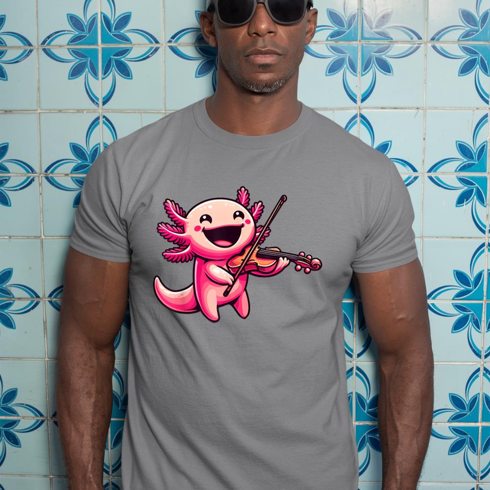 Axolotl Playing Violin Axolotls Musician Music T-Shirt