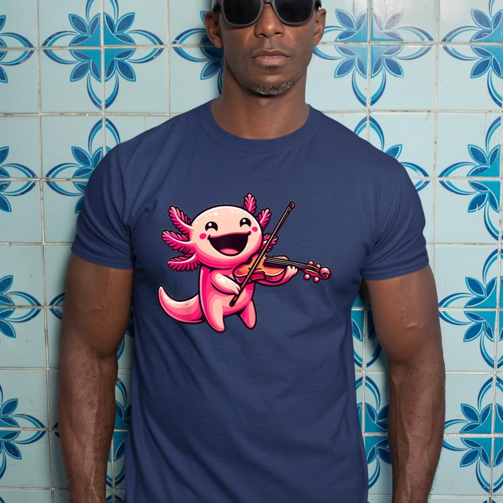 Axolotl Playing Violin Axolotls Musician Music T-Shirt