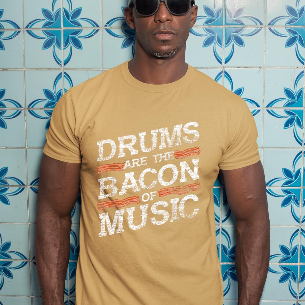 Bacon Of Music Musician Drummer Drums T-Shirt