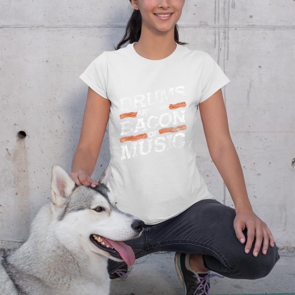 Bacon Of Music Musician Drummer Drums T-Shirt