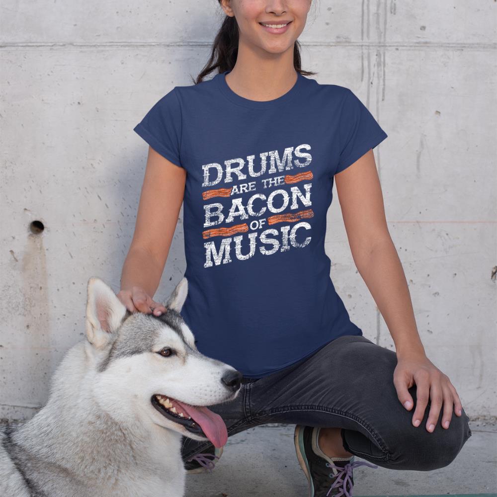 Bacon Of Music Musician Drummer Drums T-Shirt