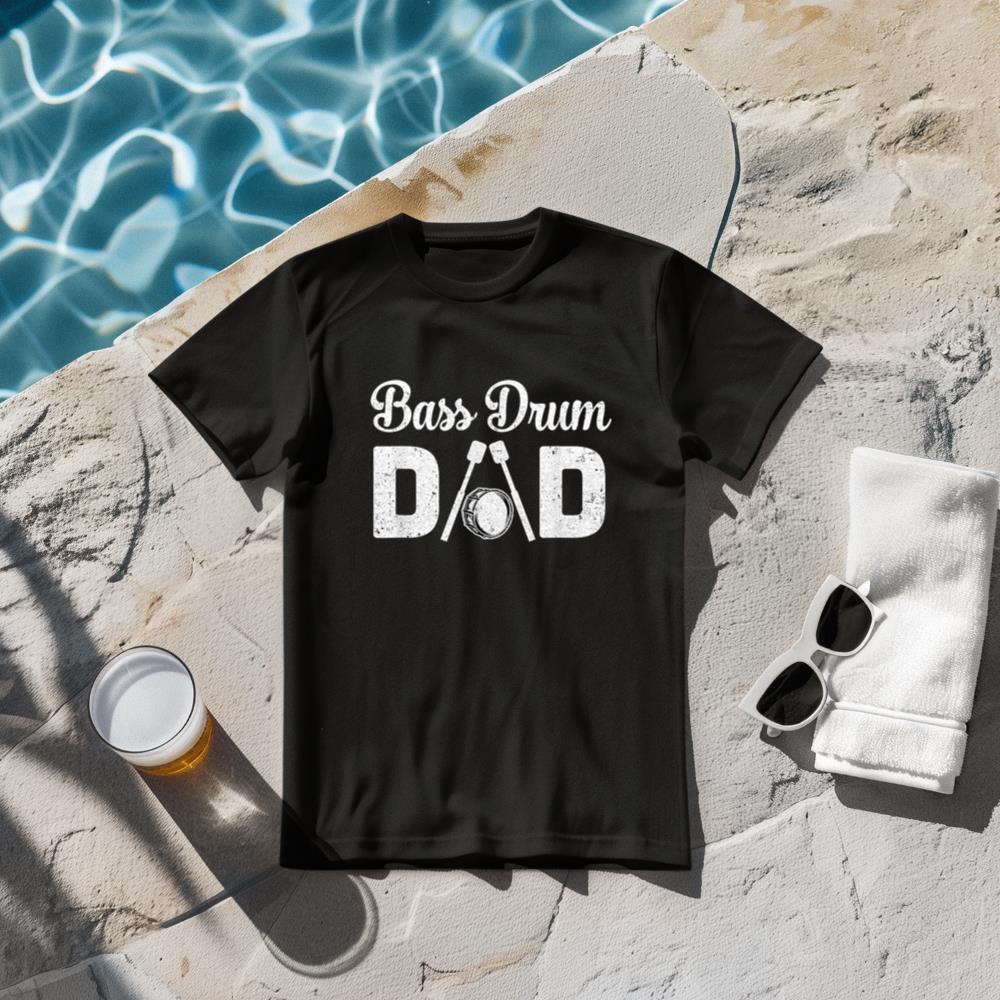 Bass Drum Dad Funny Marching Band For Mothers Day T-Shirt