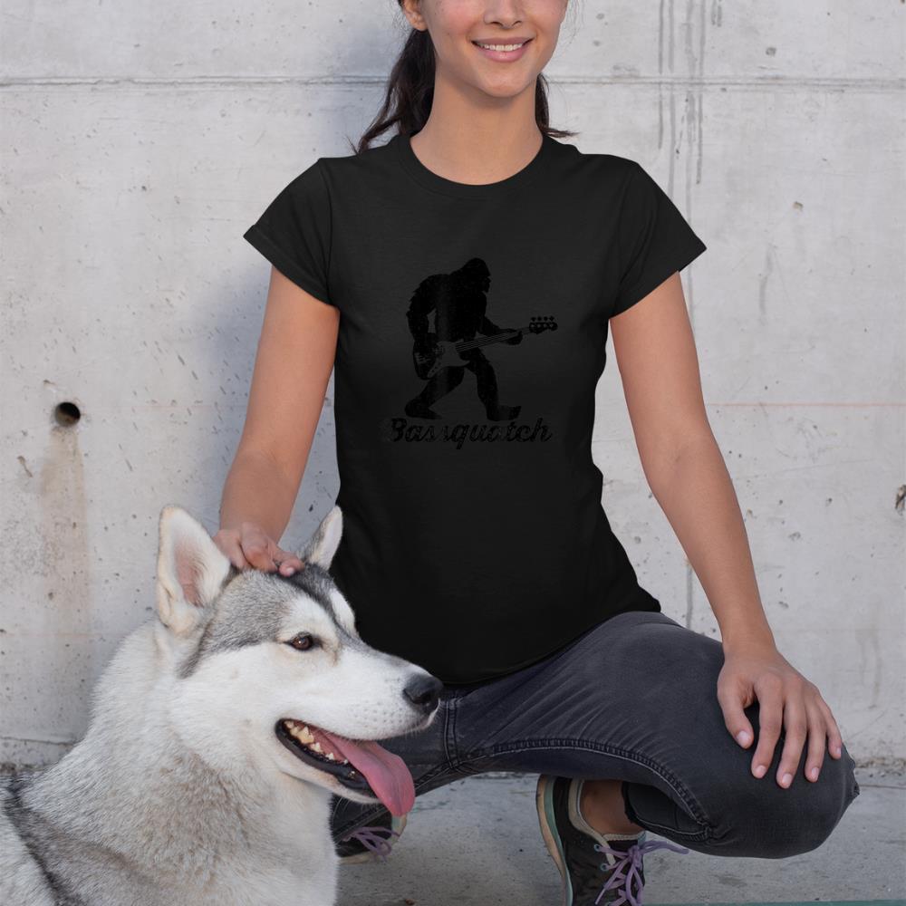 Bigfoot Bass Player Guitar Sasquatch Bassist Music Guitarist T-Shirt