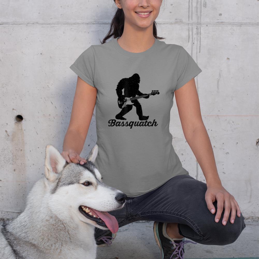 Bigfoot Bass Player Guitar Sasquatch Bassist Music Guitarist T-Shirt