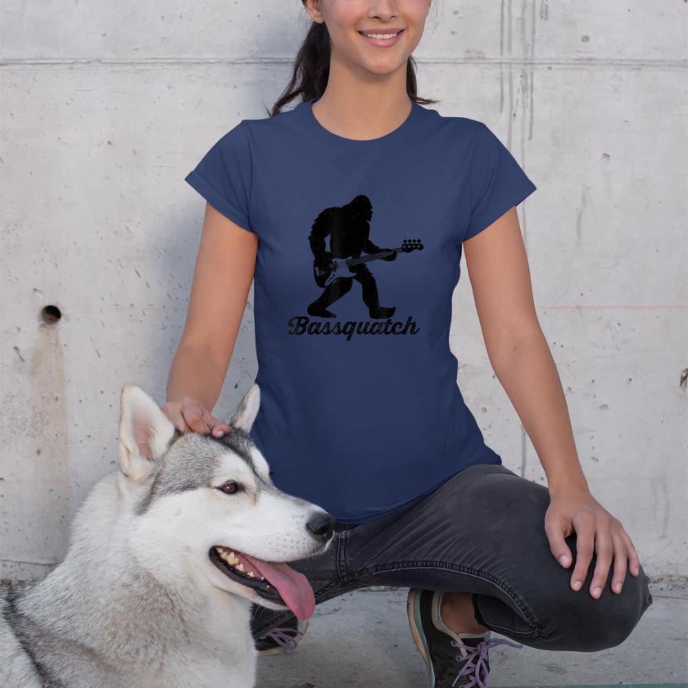 Bigfoot Bass Player Guitar Sasquatch Bassist Music Guitarist T-Shirt