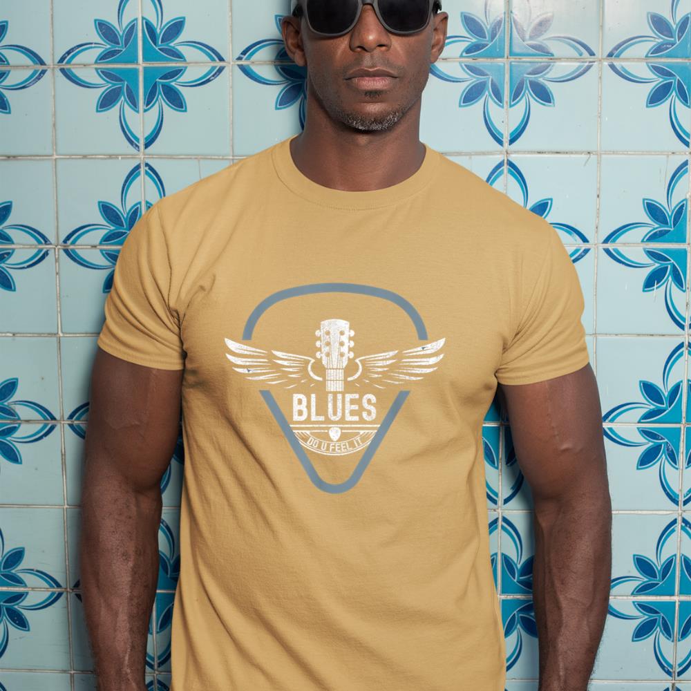 Blues Music Guitar Player Vintage Look Guitar T-Shirt