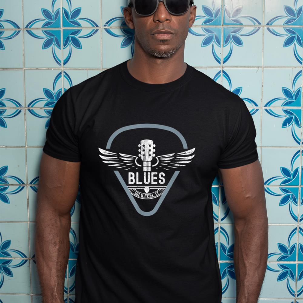 Blues Music Guitar Player Vintage Look Guitar T-Shirt