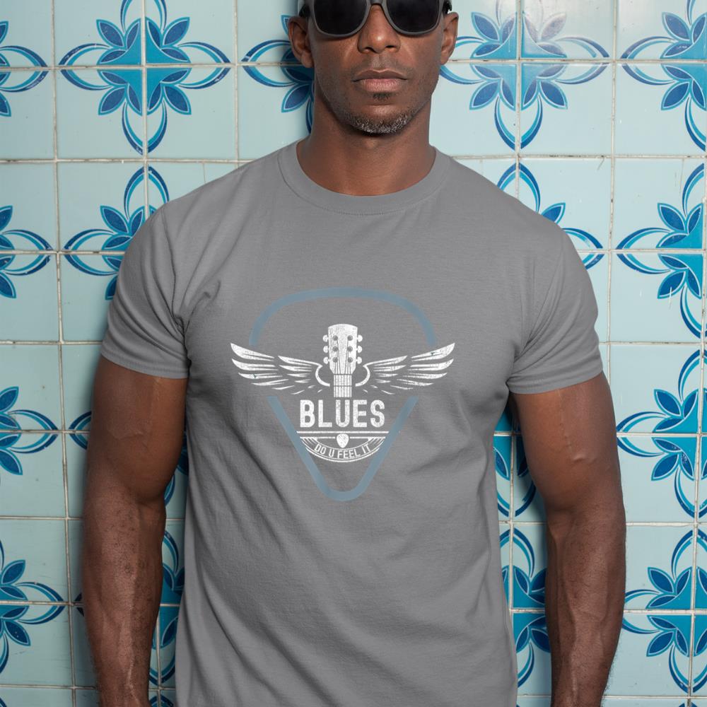 Blues Music Guitar Player Vintage Look Guitar T-Shirt