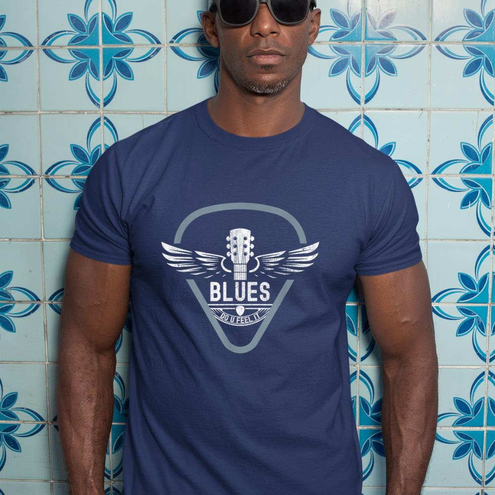 Blues Music Guitar Player Vintage Look Guitar T-Shirt