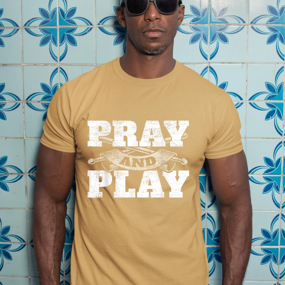 Christian Worship Band Pray &amp; Play Drums Christian Drummer T-Shirt