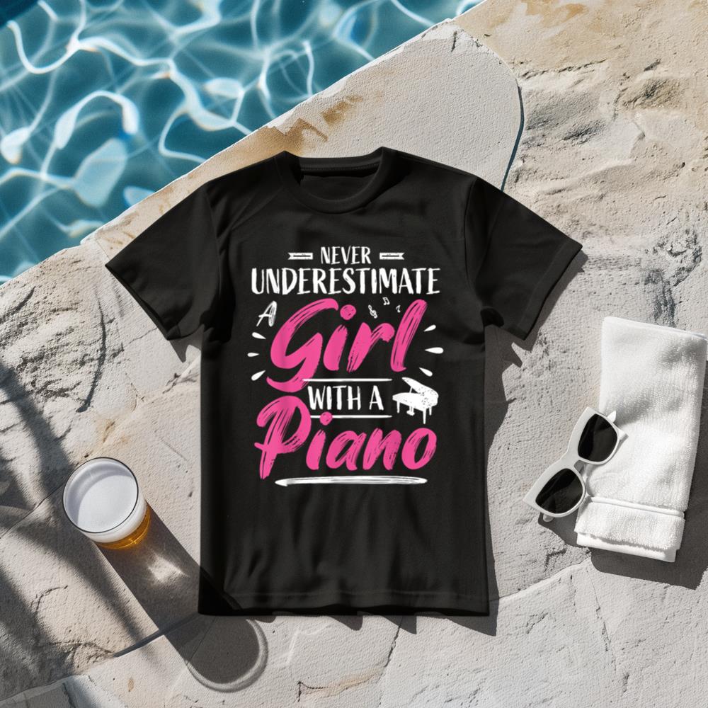 Cute Girl Piano Player Woman Pianist Musician Saying T-Shirt