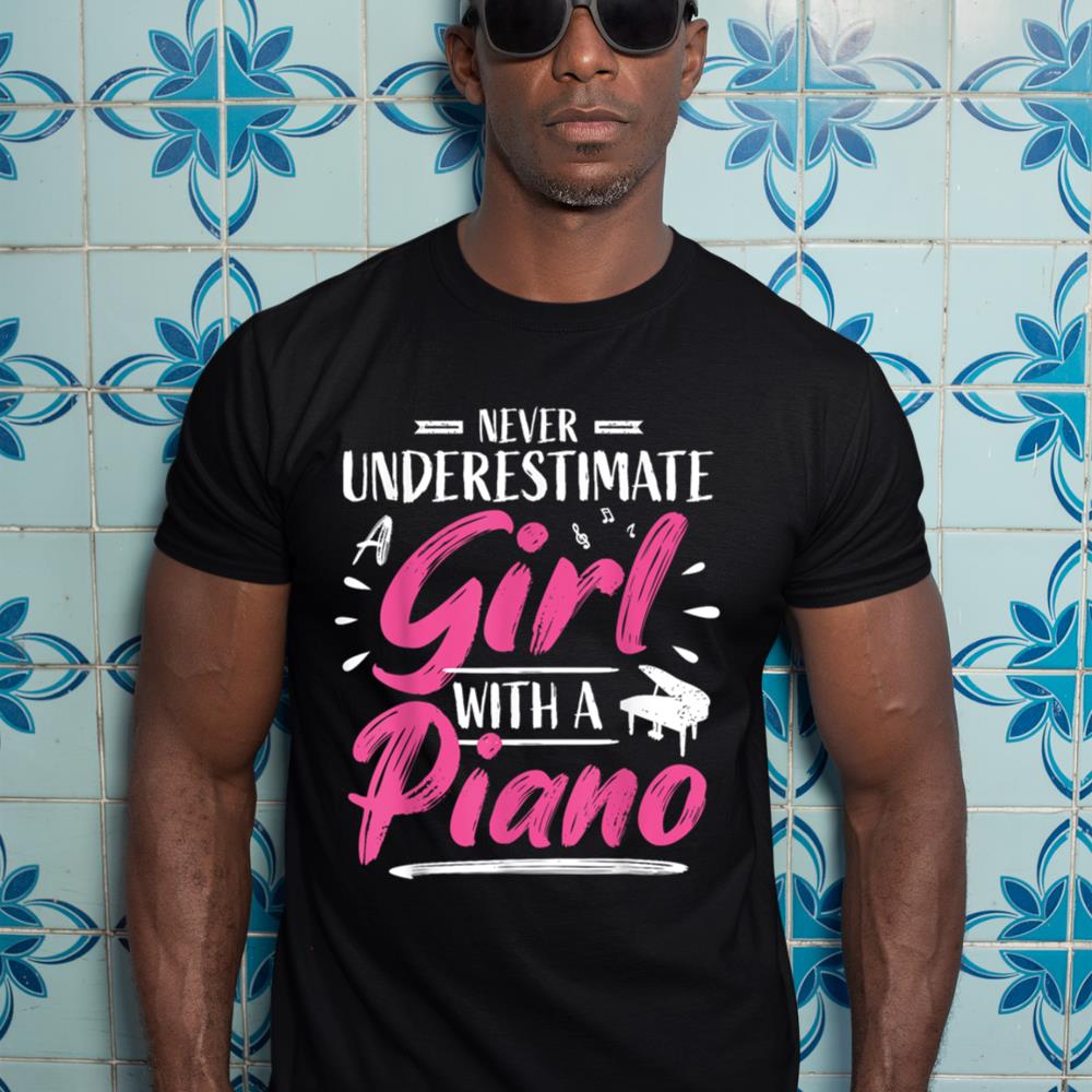Cute Girl Piano Player Woman Pianist Musician Saying T-Shirt