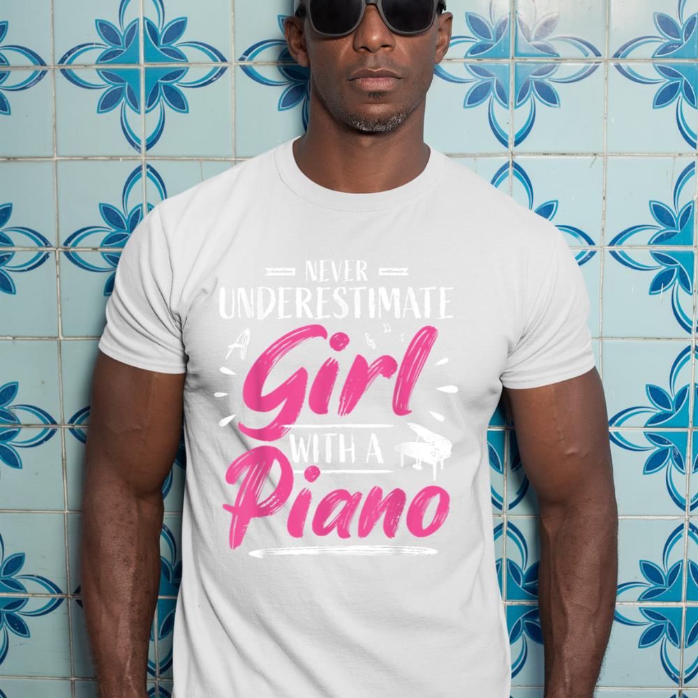 Cute Girl Piano Player Woman Pianist Musician Saying T-Shirt