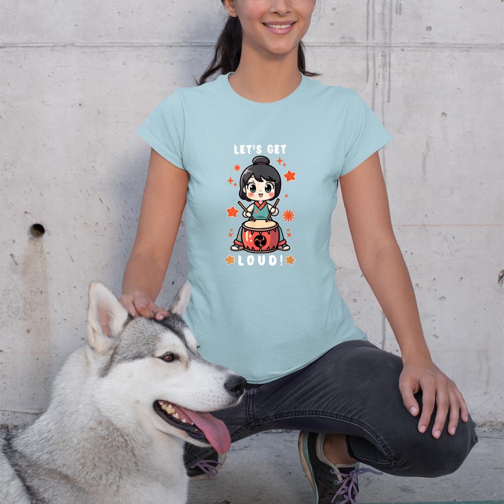 Cute Kawaii Taiko Drummer Women Girls Taiko Lovers Players T-Shirt