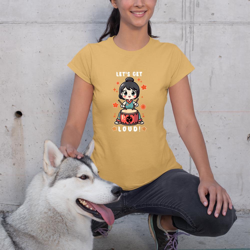Cute Kawaii Taiko Drummer Women Girls Taiko Lovers Players T-Shirt