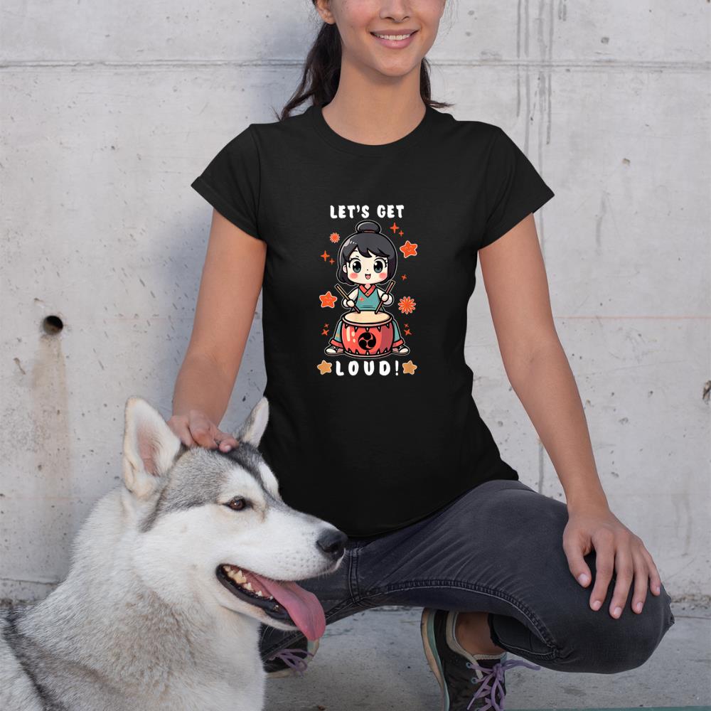 Cute Kawaii Taiko Drummer Women Girls Taiko Lovers Players T-Shirt
