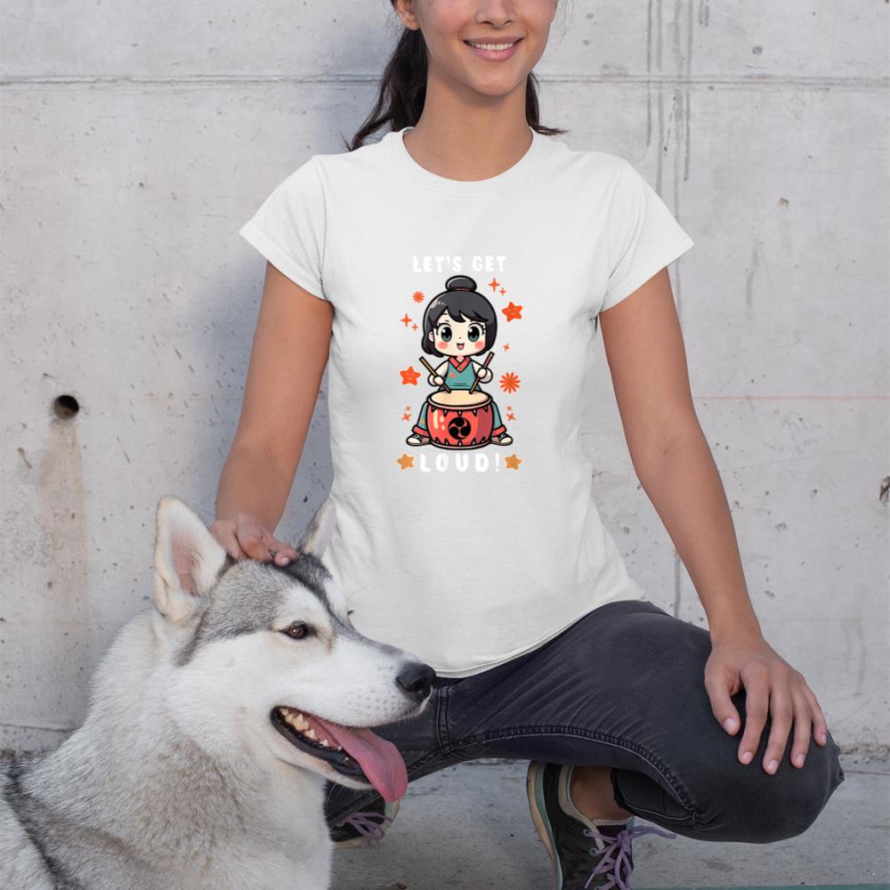 Cute Kawaii Taiko Drummer Women Girls Taiko Lovers Players T-Shirt