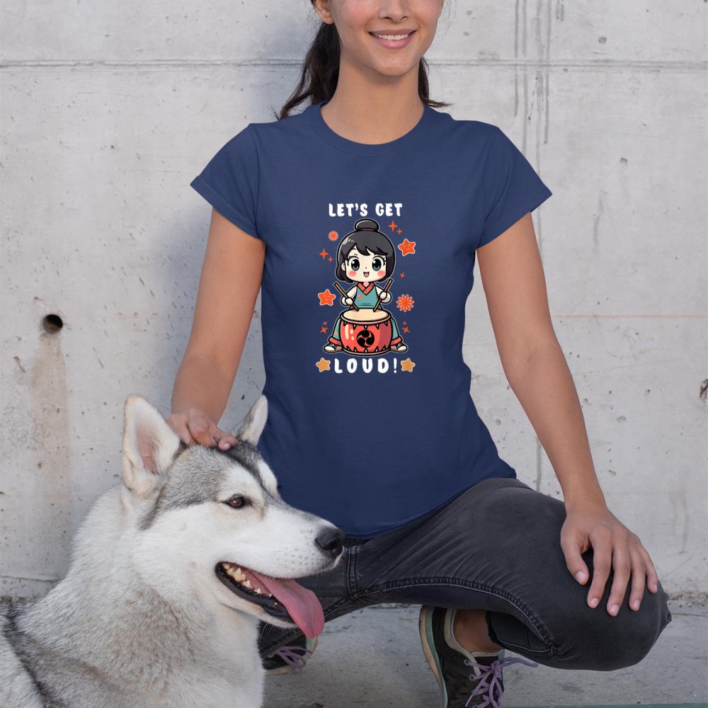 Cute Kawaii Taiko Drummer Women Girls Taiko Lovers Players T-Shirt