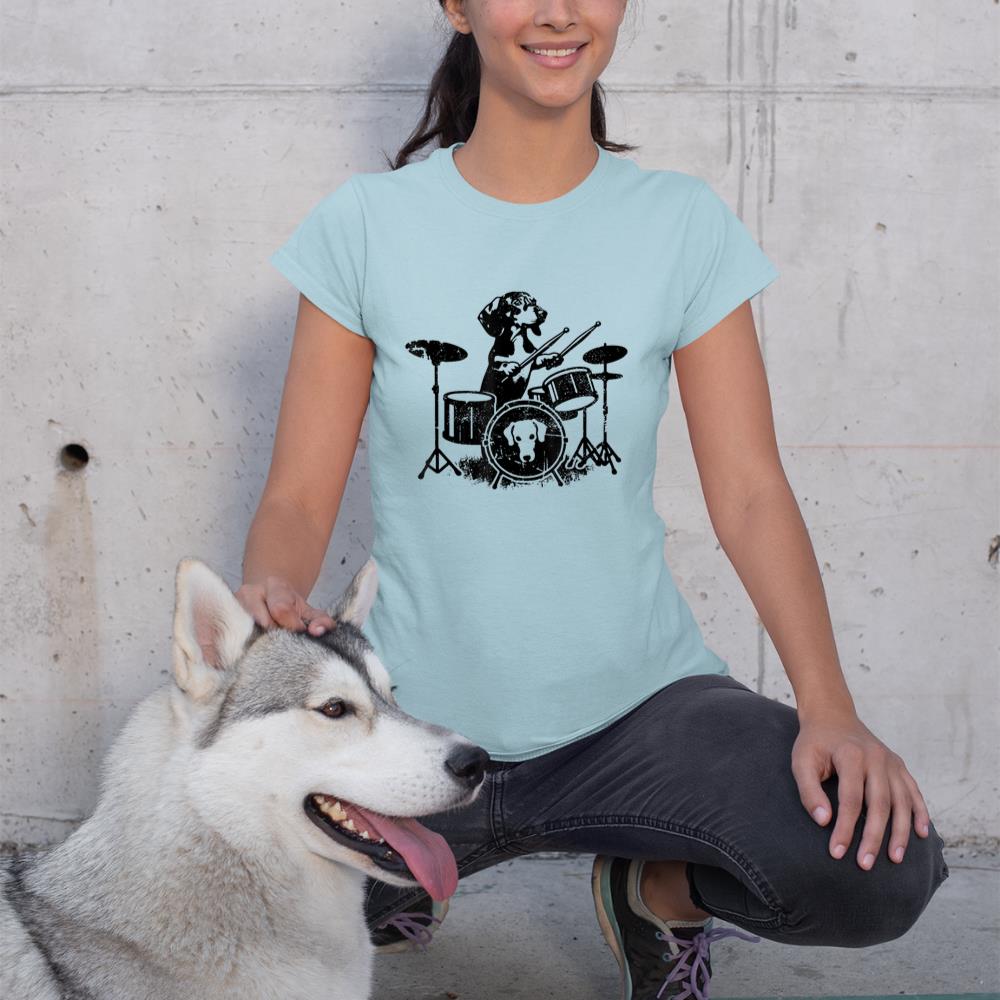 Dachshund Drum Kit Drummer T-Shirt