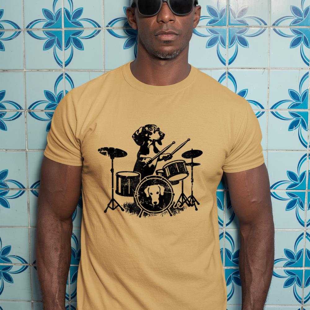 Dachshund Drum Kit Drummer T-Shirt