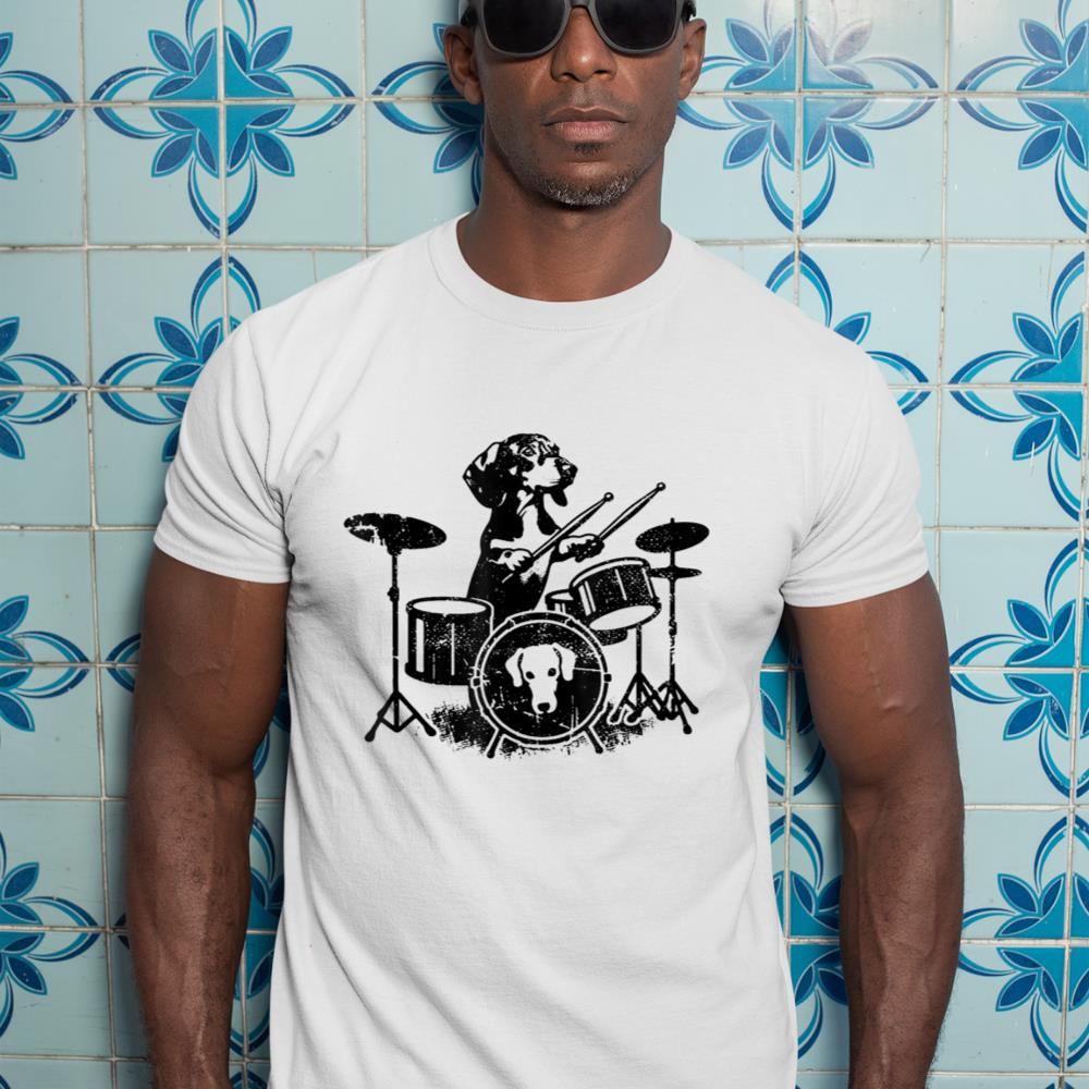 Dachshund Drum Kit Drummer T-Shirt
