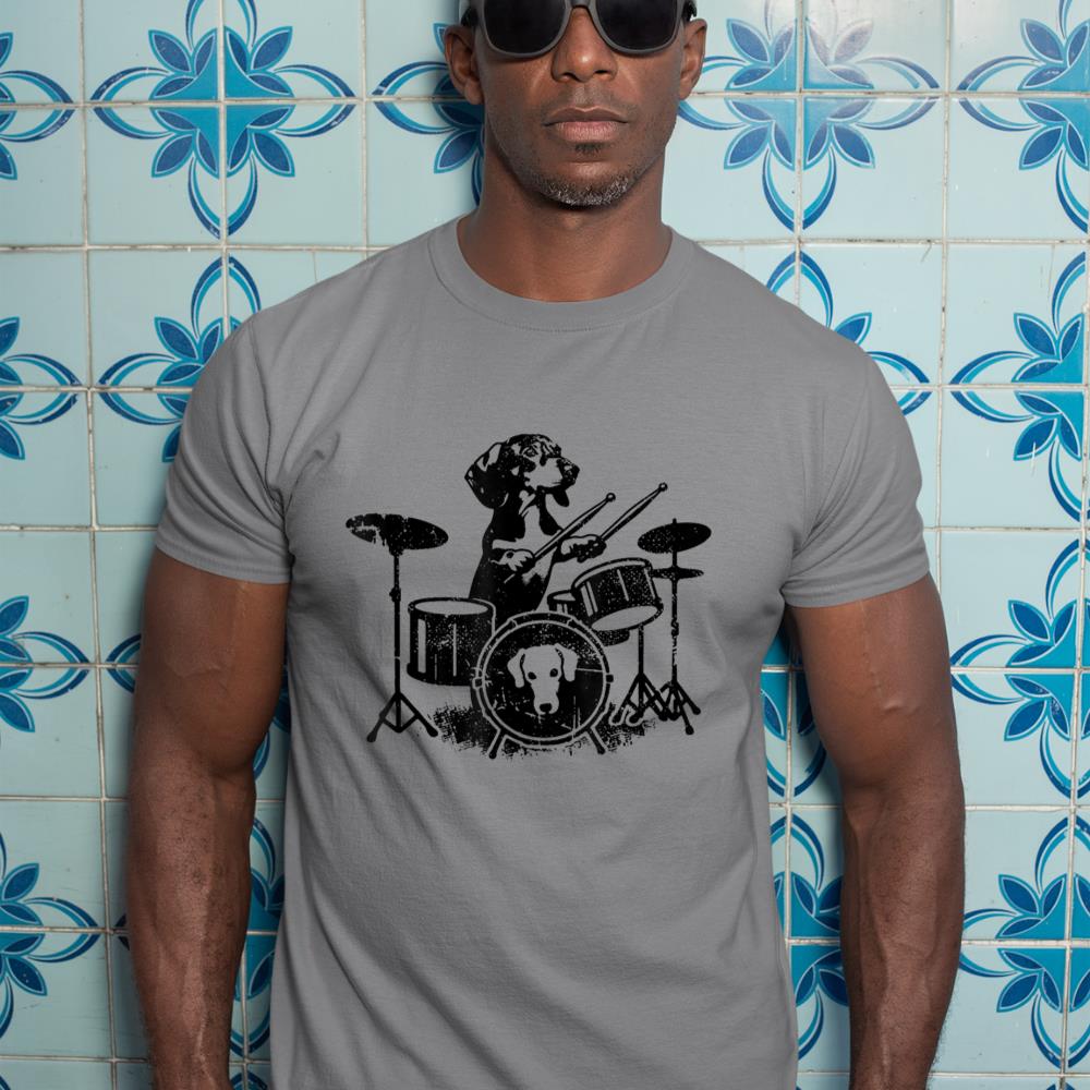 Dachshund Drum Kit Drummer T-Shirt