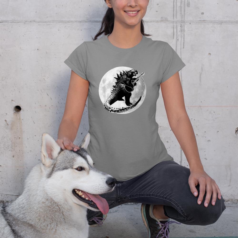 Dinosaur Playing Guitar Electric Acoustic Led Rock T-Shirt T-Shirt