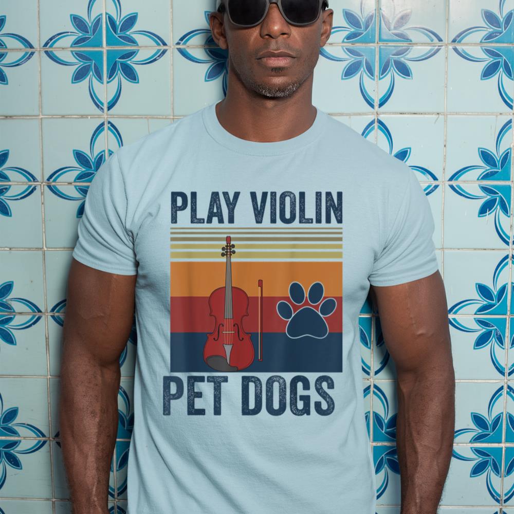 Dog Owner and Violin Player Funny Pet Dogs Play Violin T-Shirt