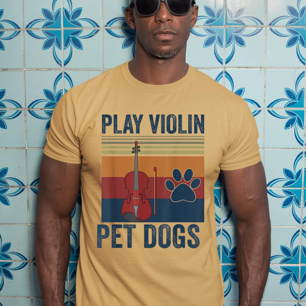Dog Owner and Violin Player Funny Pet Dogs Play Violin T-Shirt