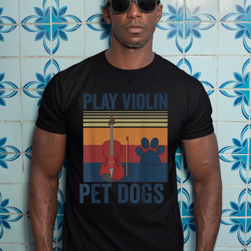 Dog Owner and Violin Player Funny Pet Dogs Play Violin T-Shirt