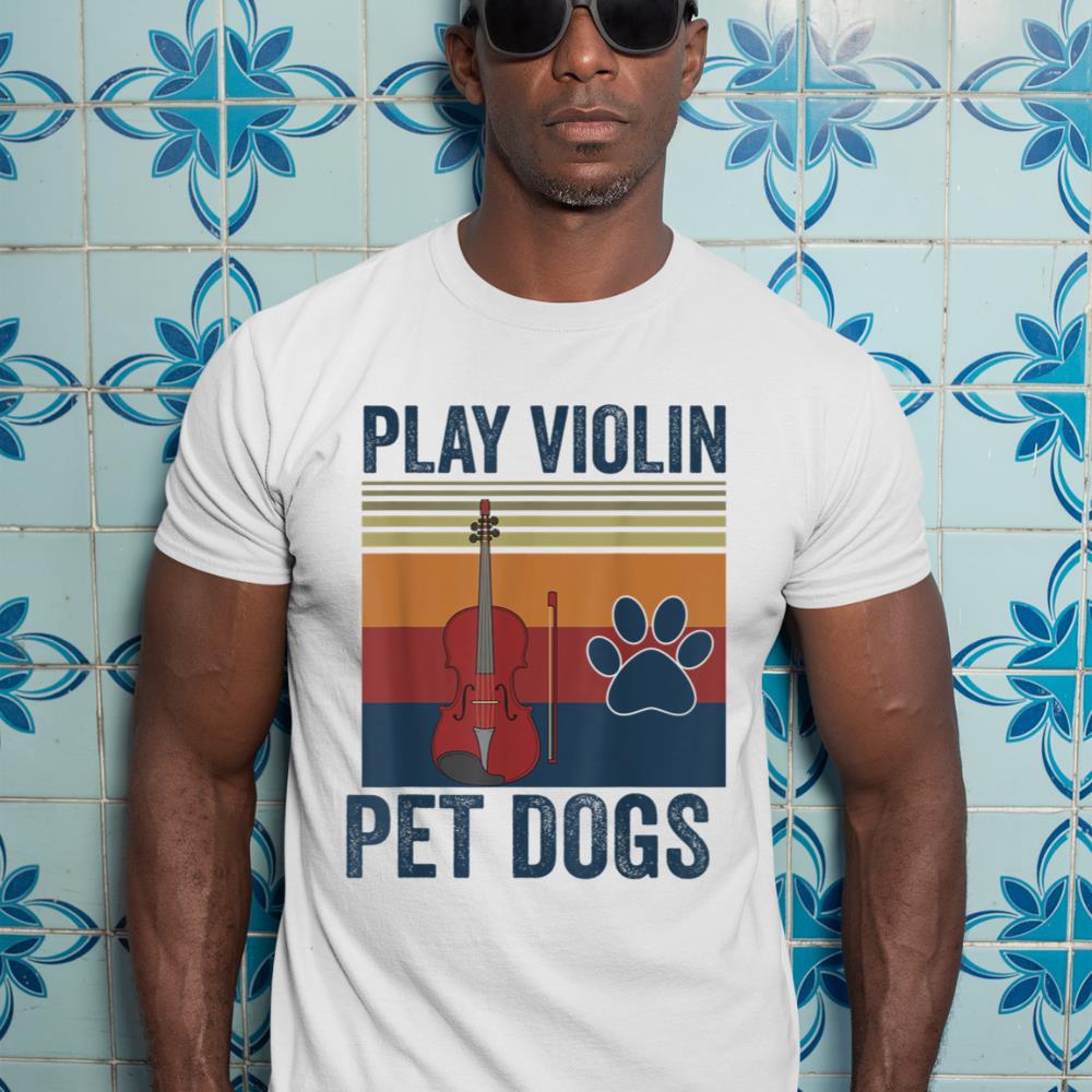 Dog Owner and Violin Player Funny Pet Dogs Play Violin T-Shirt