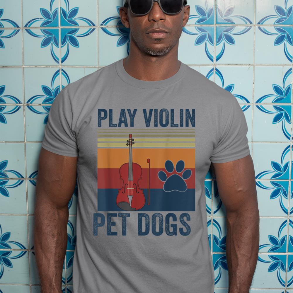 Dog Owner and Violin Player Funny Pet Dogs Play Violin T-Shirt
