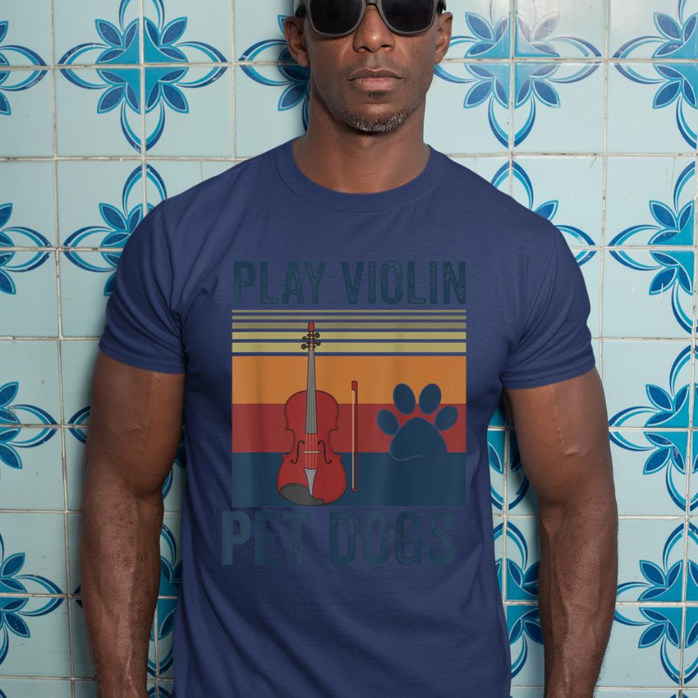 Dog Owner and Violin Player Funny Pet Dogs Play Violin T-Shirt