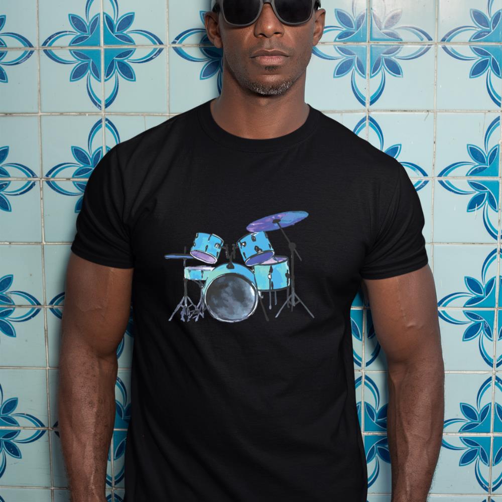 Drum Set Watercolor Drummer Musician Drumsticks Long Sleeve T-Shirt