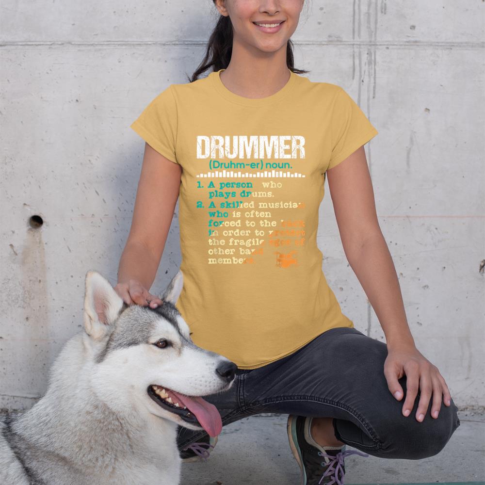 Drummer Definition - Funny Percussionist Drums Musician T-Shirt