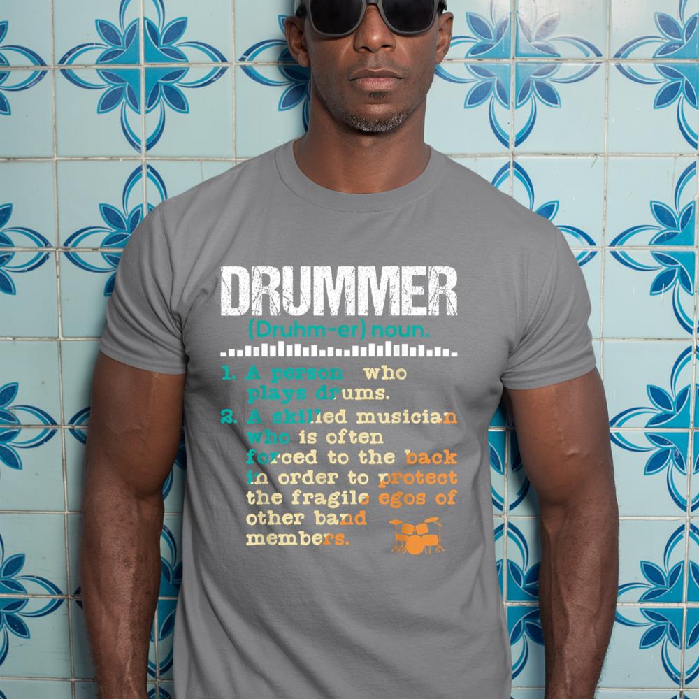 Drummer Definition - Funny Percussionist Drums Musician T-Shirt