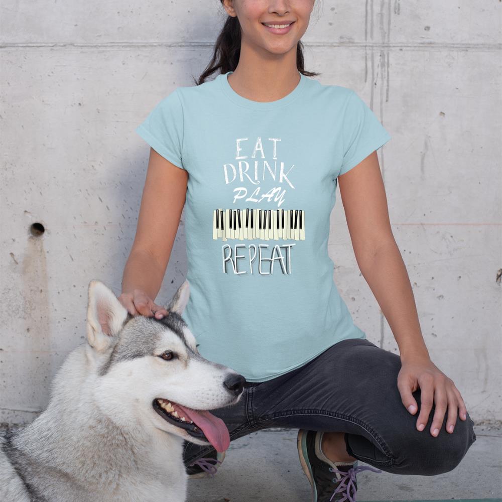 Eat Drink Play Piano tshirt Eat Drink Play Piano t shirt  T-Shirt