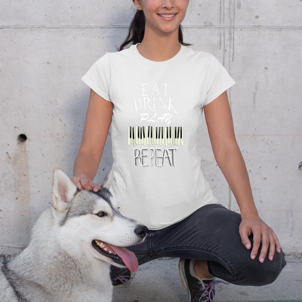 Eat Drink Play Piano tshirt Eat Drink Play Piano t shirt  T-Shirt