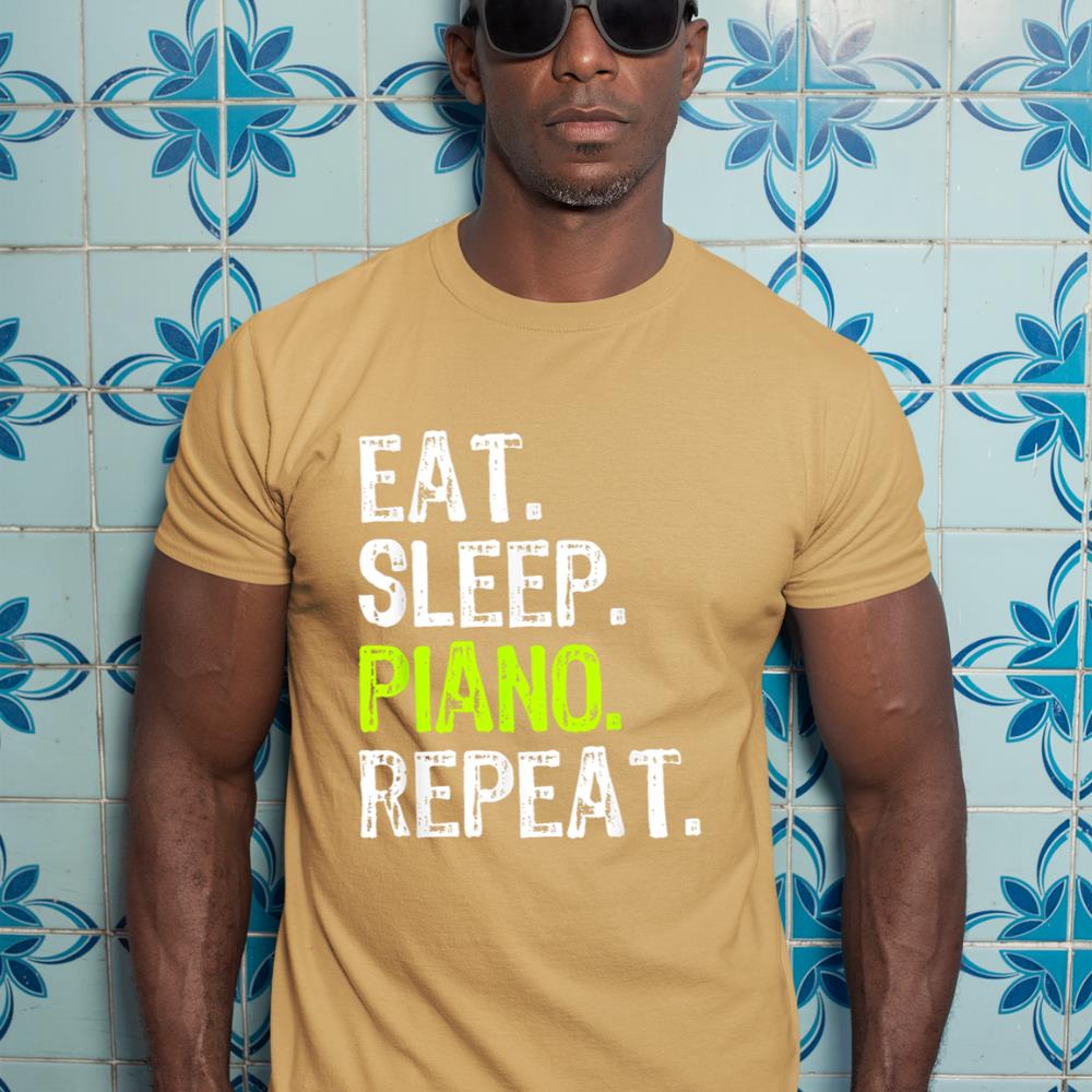 Eat Sleep Piano Repeat Pianist Funny T-Shirt