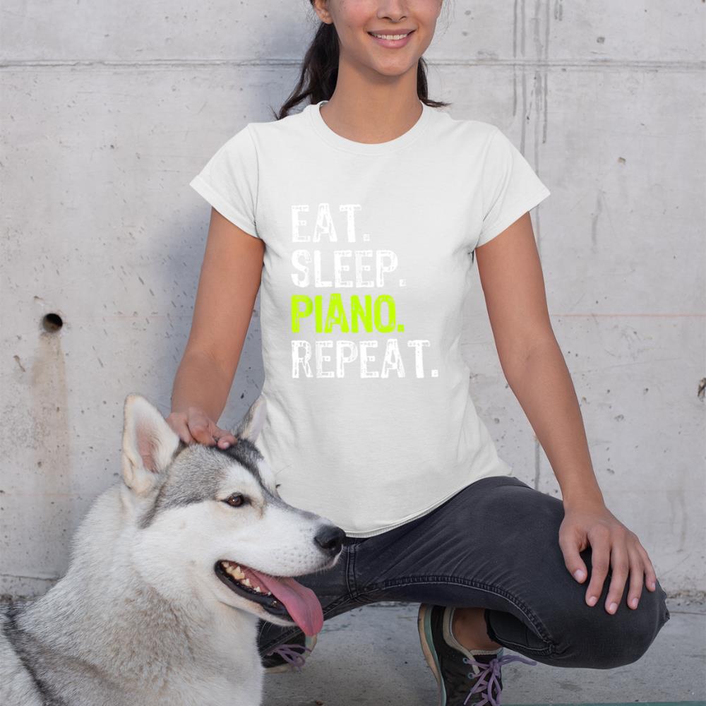 Eat Sleep Piano Repeat Pianist Funny T-Shirt