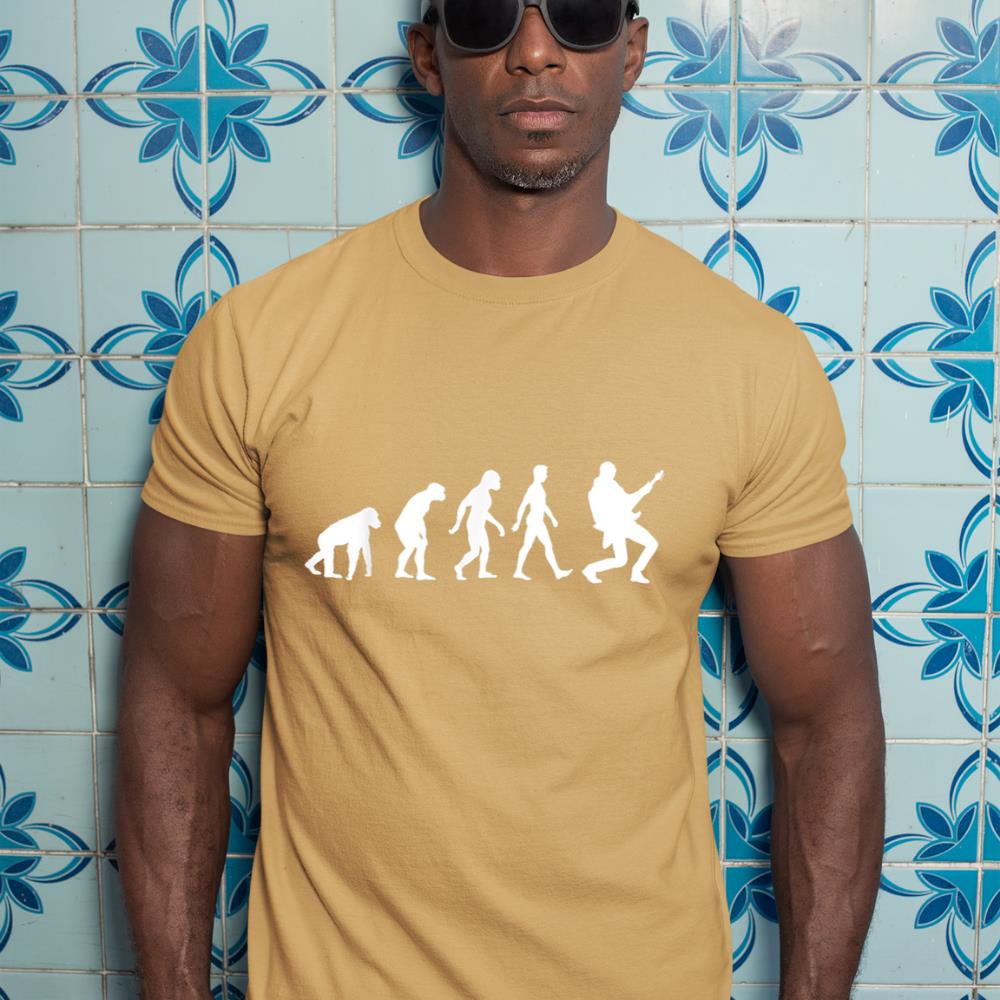Evolution Of Man Guitar TShirt, Rock Shirt, Guitarist Tee T-Shirt
