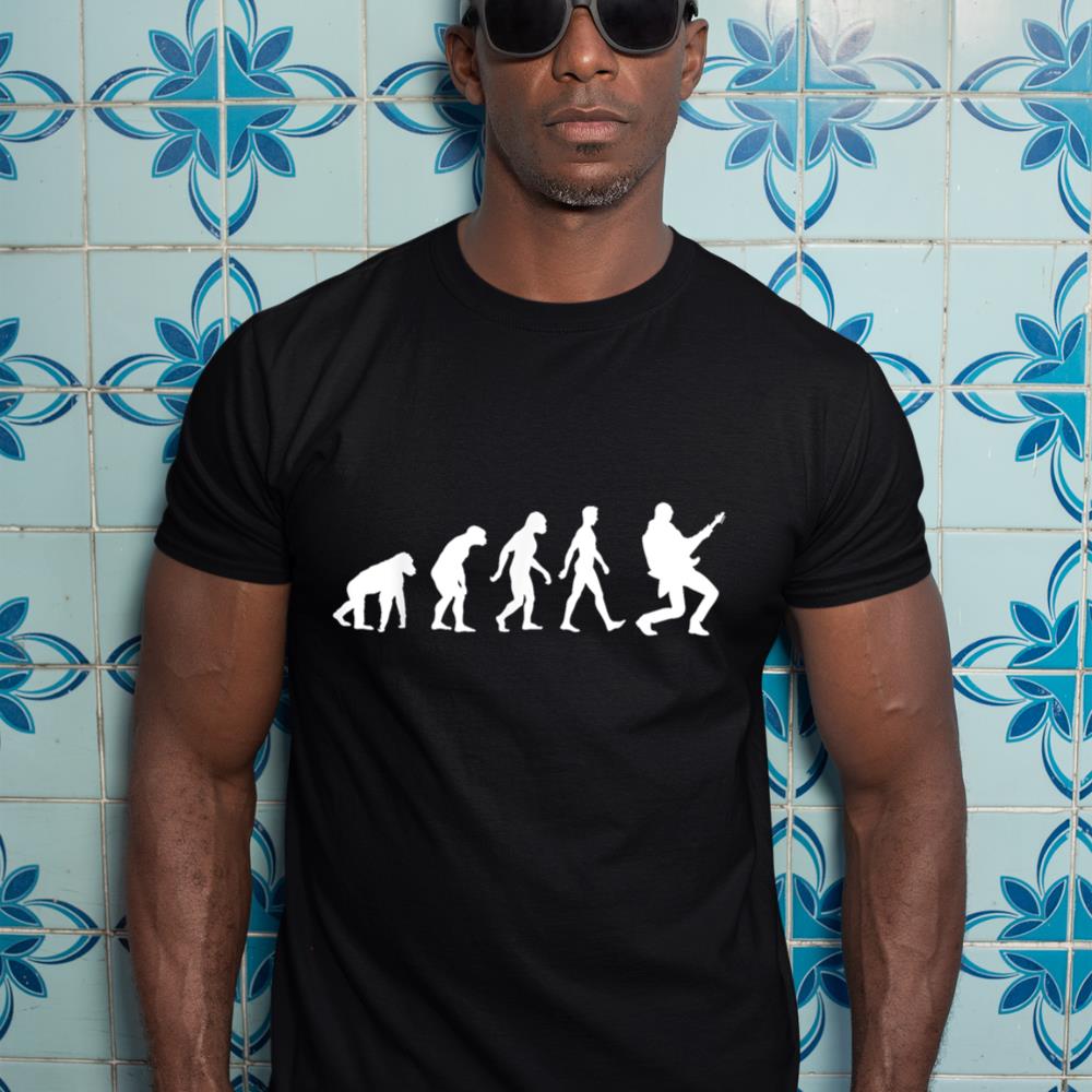 Evolution Of Man Guitar TShirt, Rock Shirt, Guitarist Tee T-Shirt