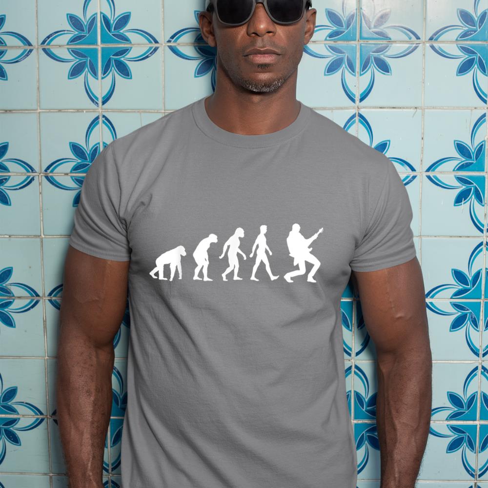 Evolution Of Man Guitar TShirt, Rock Shirt, Guitarist Tee T-Shirt