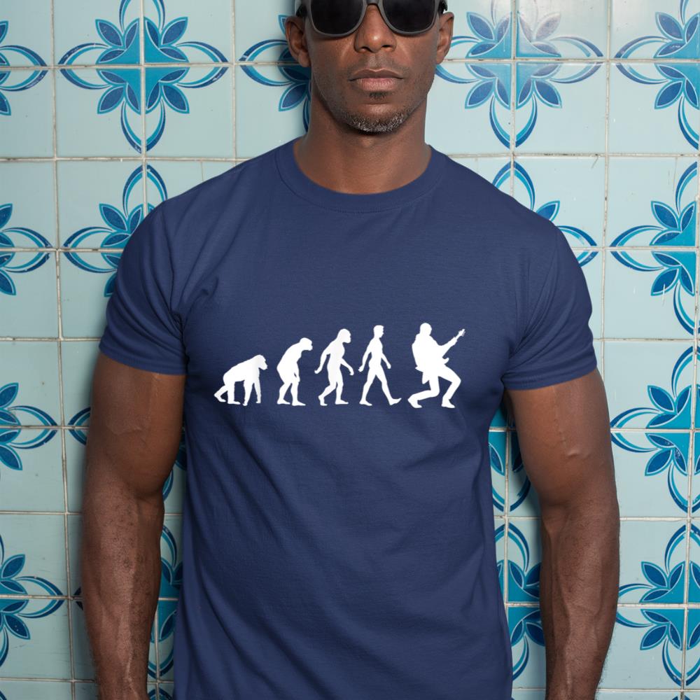 Evolution Of Man Guitar TShirt, Rock Shirt, Guitarist Tee T-Shirt