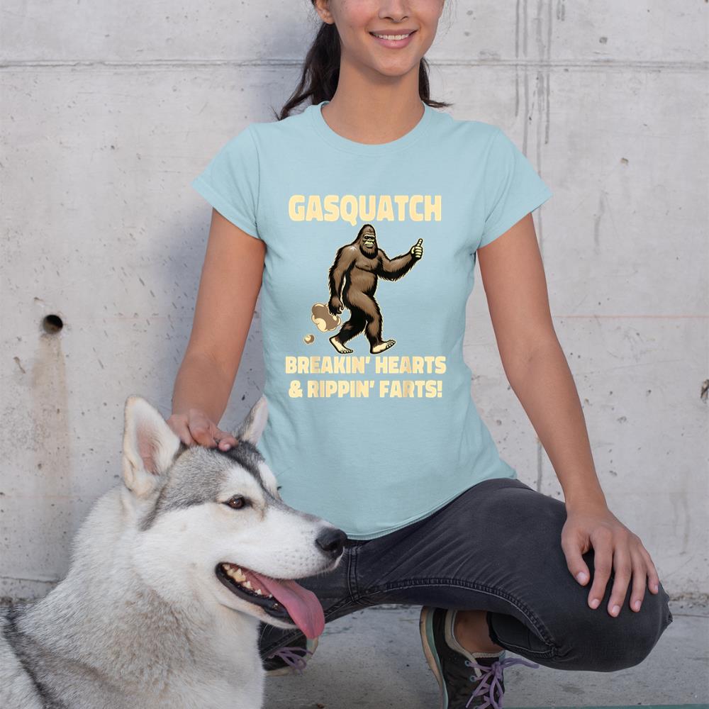Farting Bigfoot Breaking Hearts And Ripping Farts Sasquatch T-Shirt