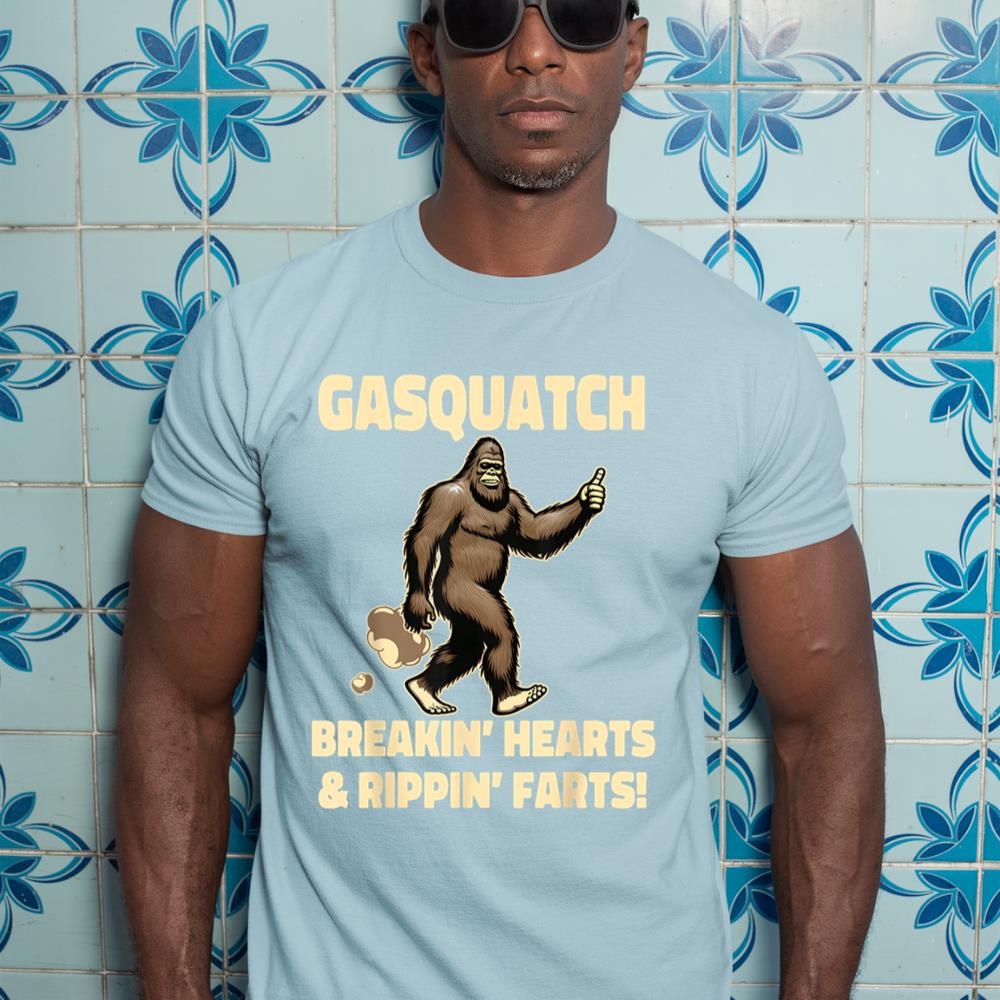 Farting Bigfoot Breaking Hearts And Ripping Farts Sasquatch T-Shirt